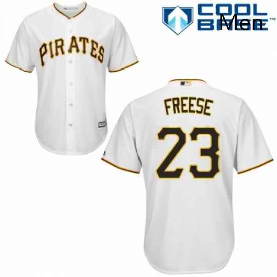 Mens Majestic Pittsburgh Pirates 23 David Freese Replica White Home Cool Base MLB Jersey
